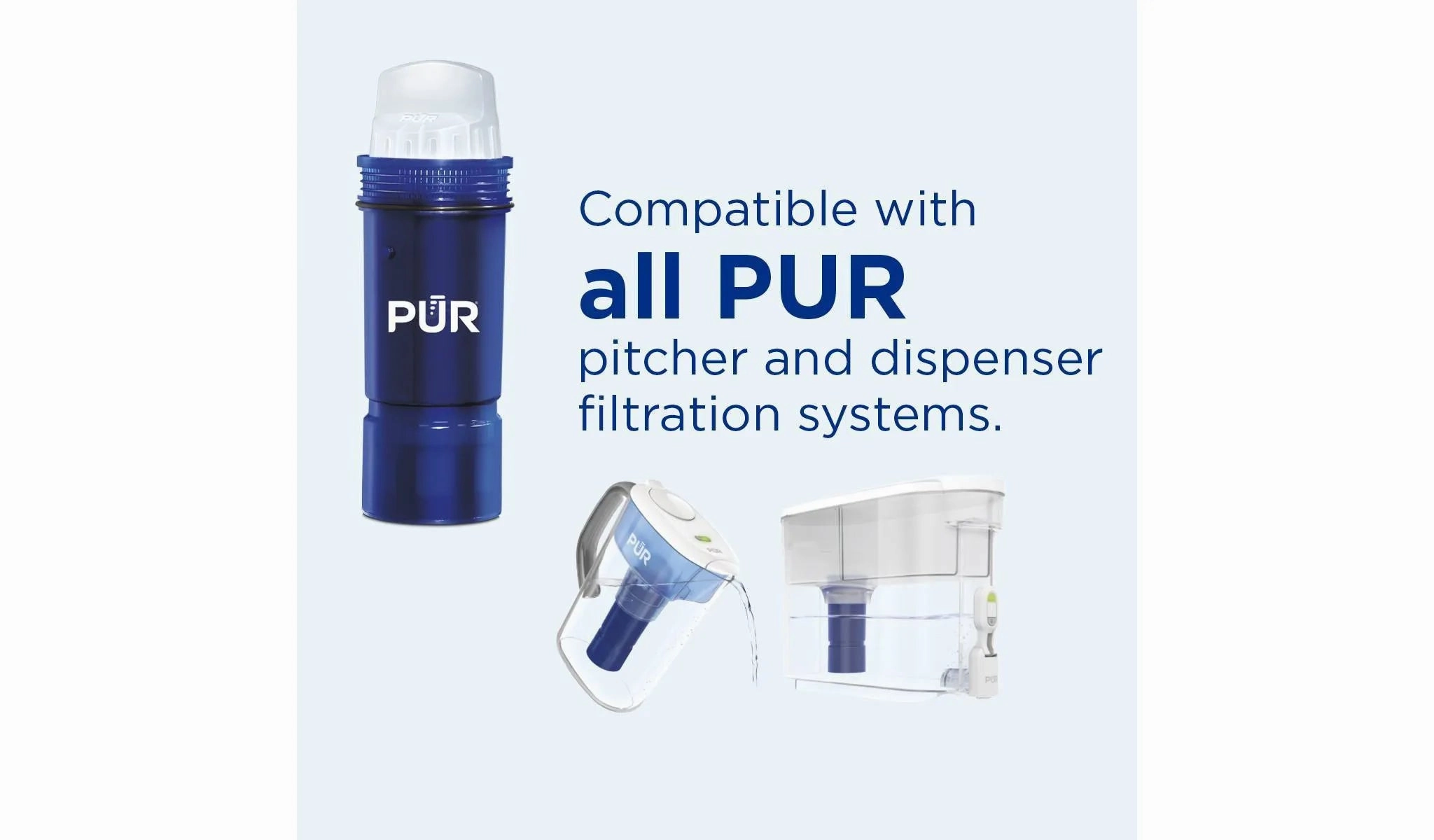 11 Cup Water Pitcher Filtration System White/Blue