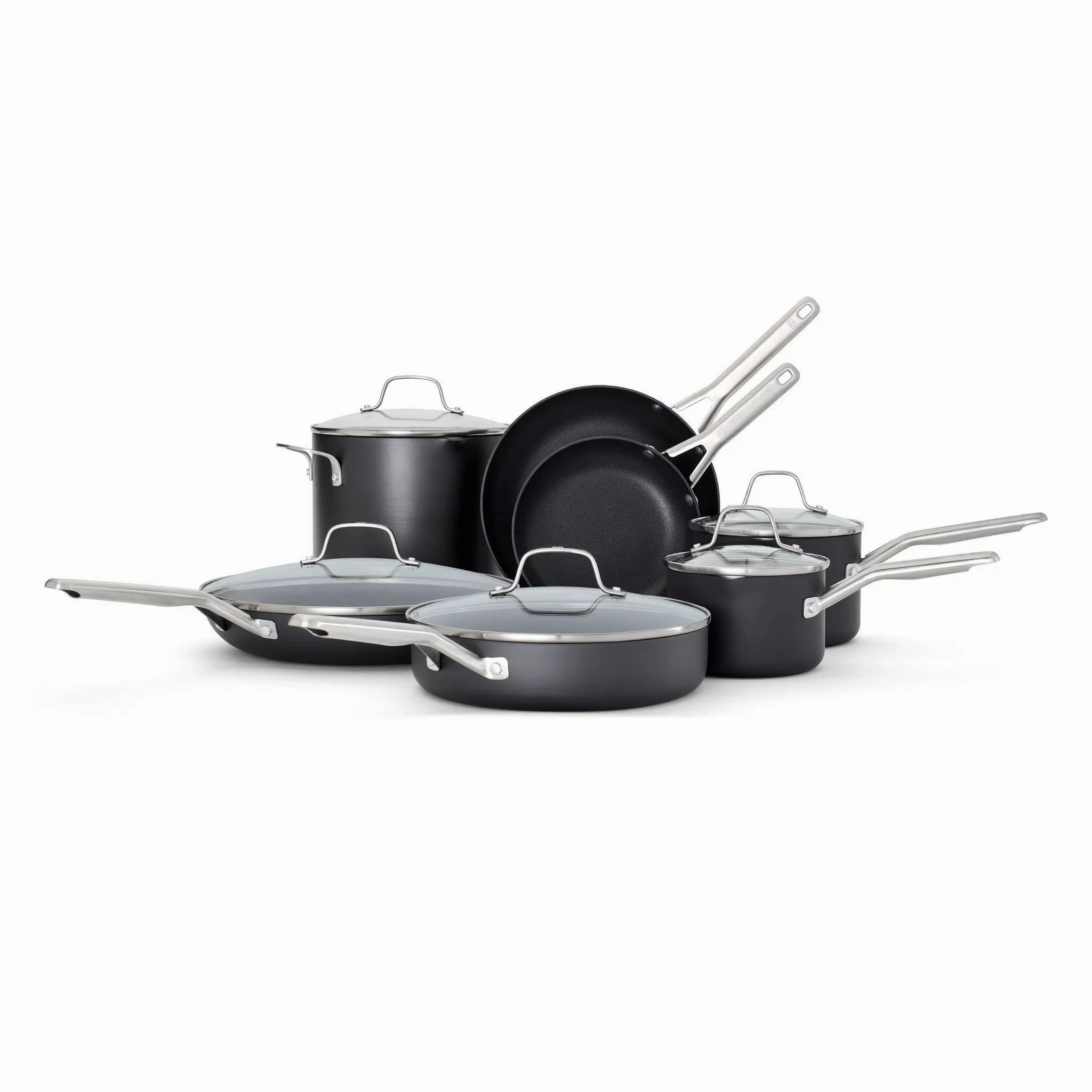 12pc Hard Anodized Aluminum Nonstick Cookware Set