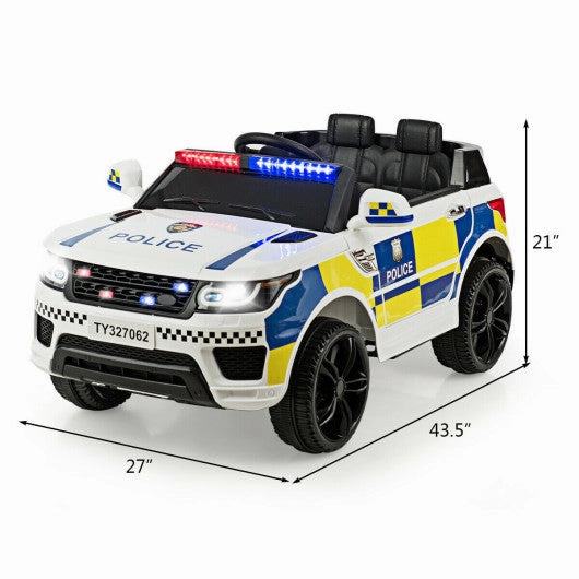 12V Kids Electric Ride on Car With Remote Control-White