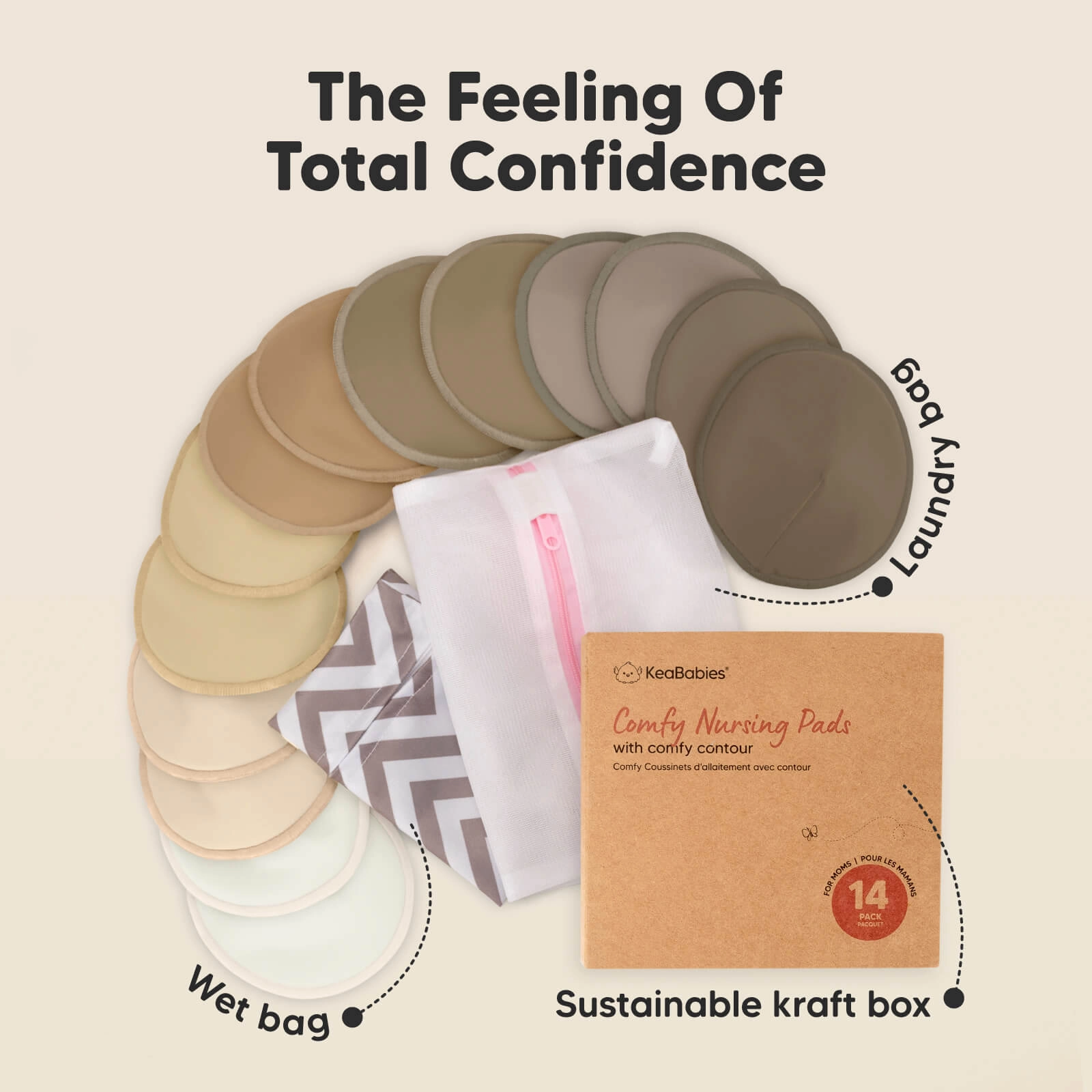 14-Pack Comfy Nursing Pads (Coffee)
