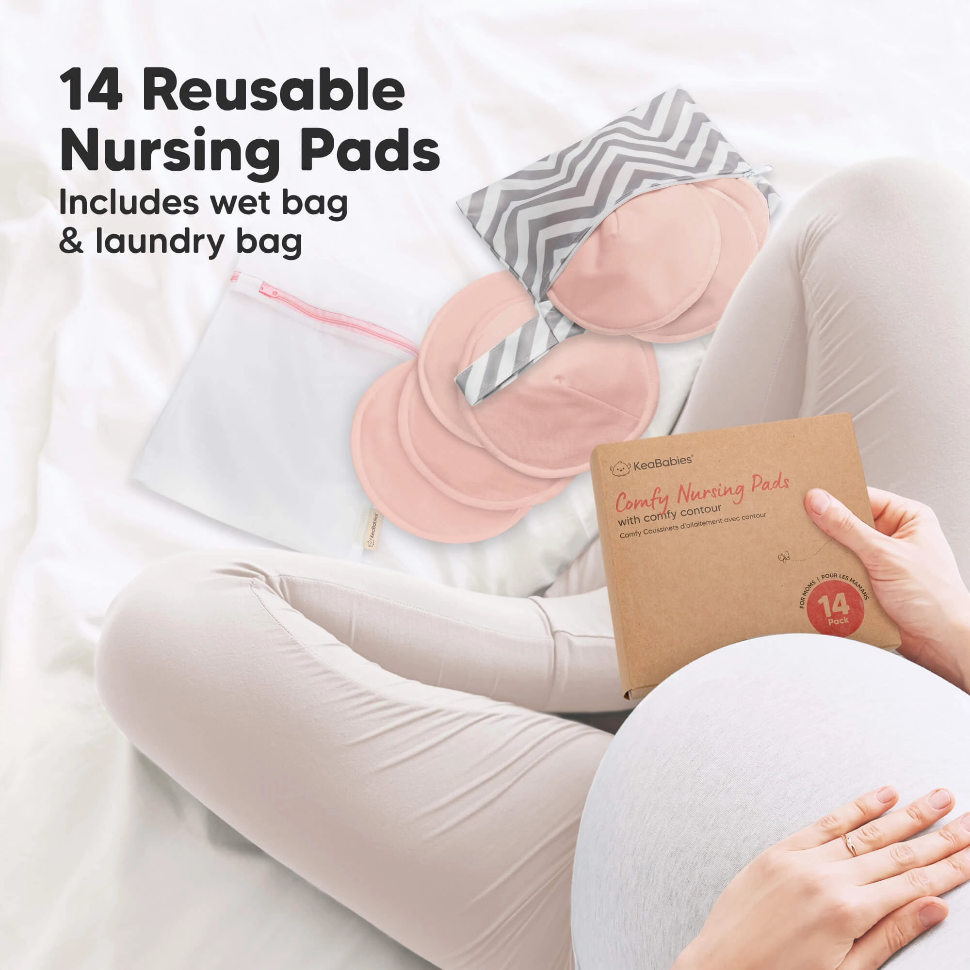 14-Pack Comfy Nursing Pads (Pink Sand)