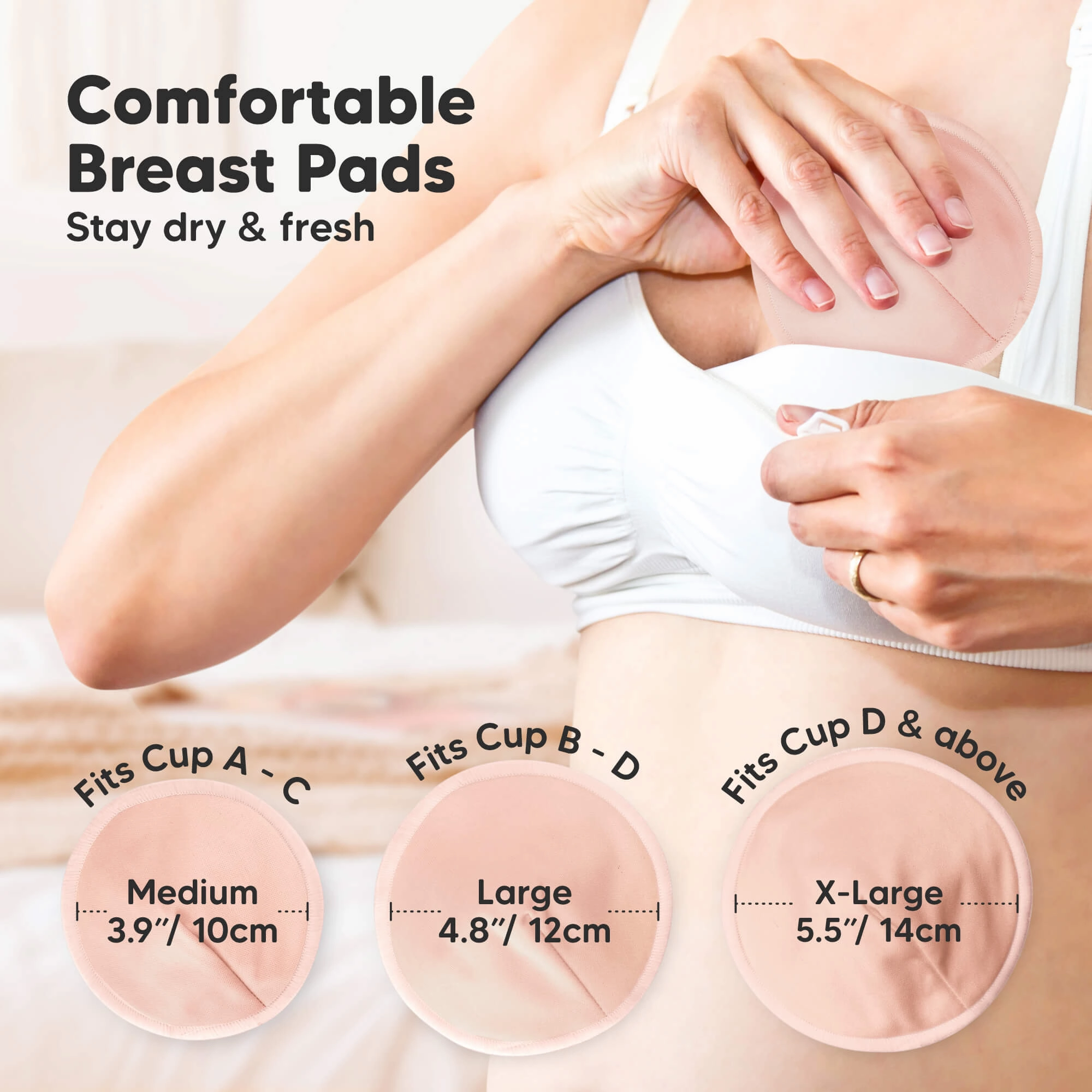 14-Pack Comfy Nursing Pads (Pink Sand)
