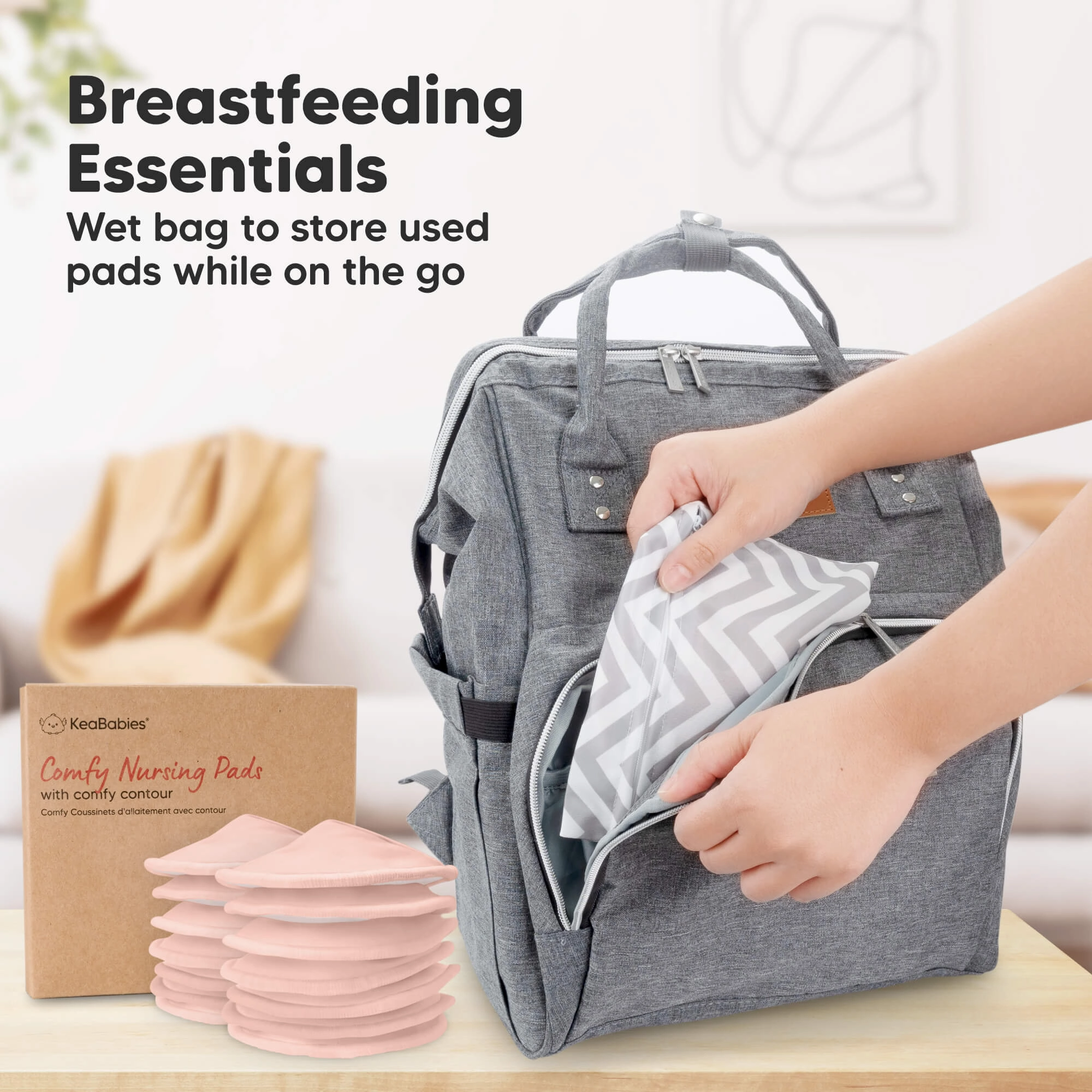 14-Pack Comfy Nursing Pads (Pink Sand)
