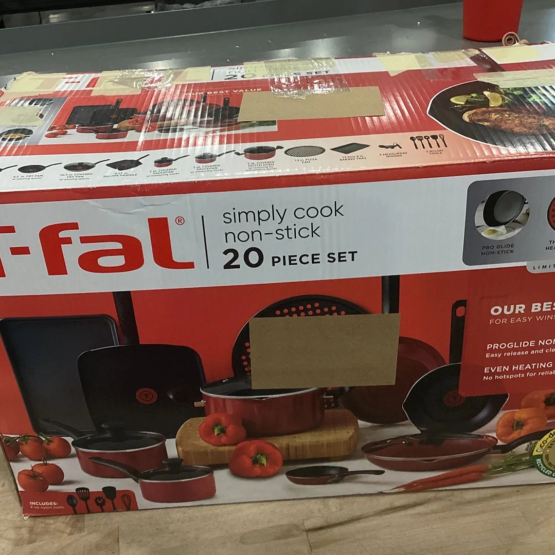 20pc Simply Cook Nonstick Cookware Set With Lids