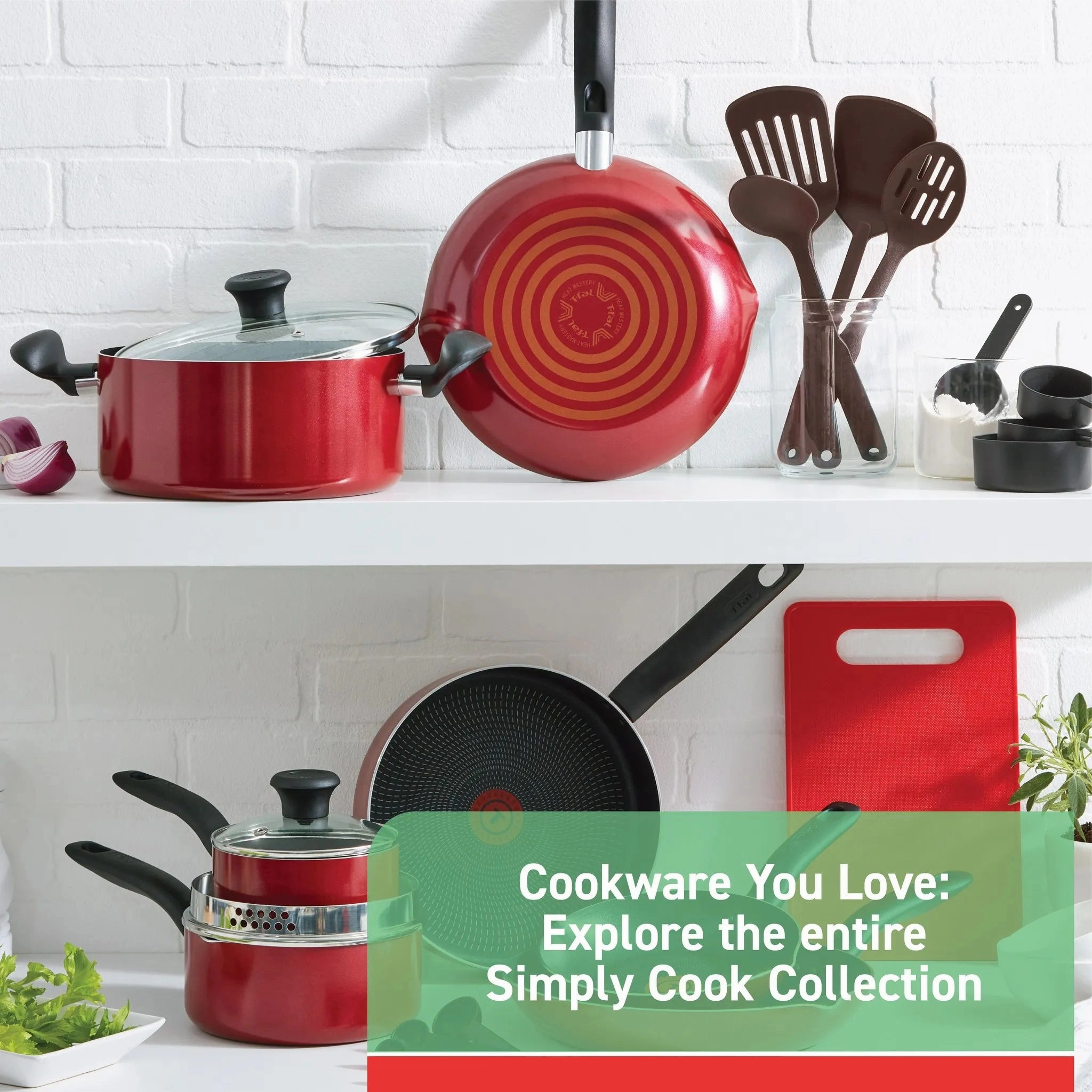 20pc Simply Cook Nonstick Cookware Set With Lids