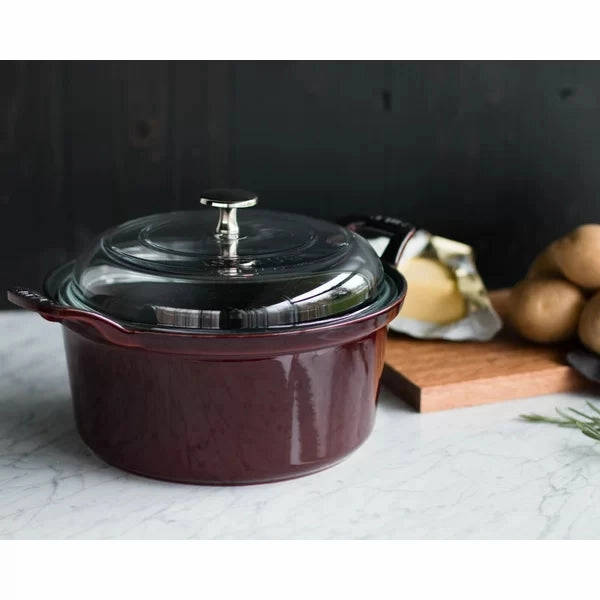 2.75 QT Round Glass Lid Cocotte