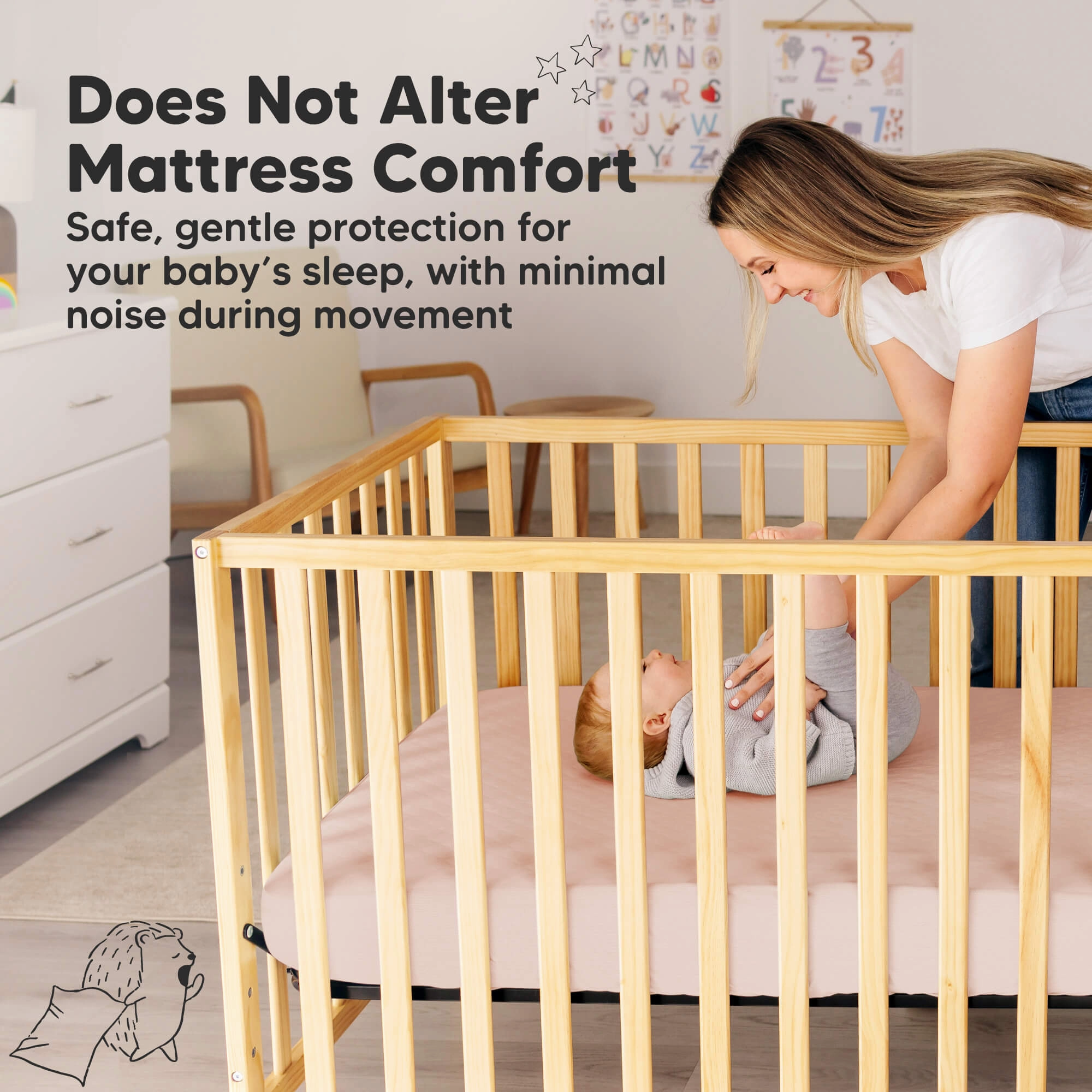 2-Pack Mavy Protect  Waterproof Crib Mattress Protector (Cameo)