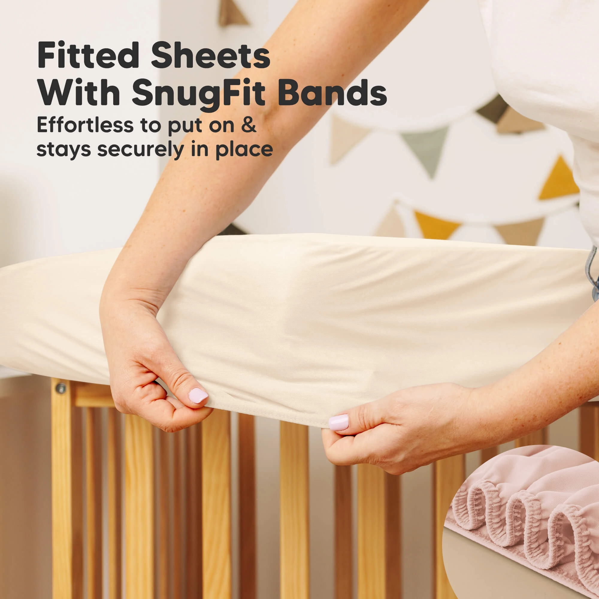 2-Pack Mavy Protect  Waterproof Crib Mattress Protector (Cameo)