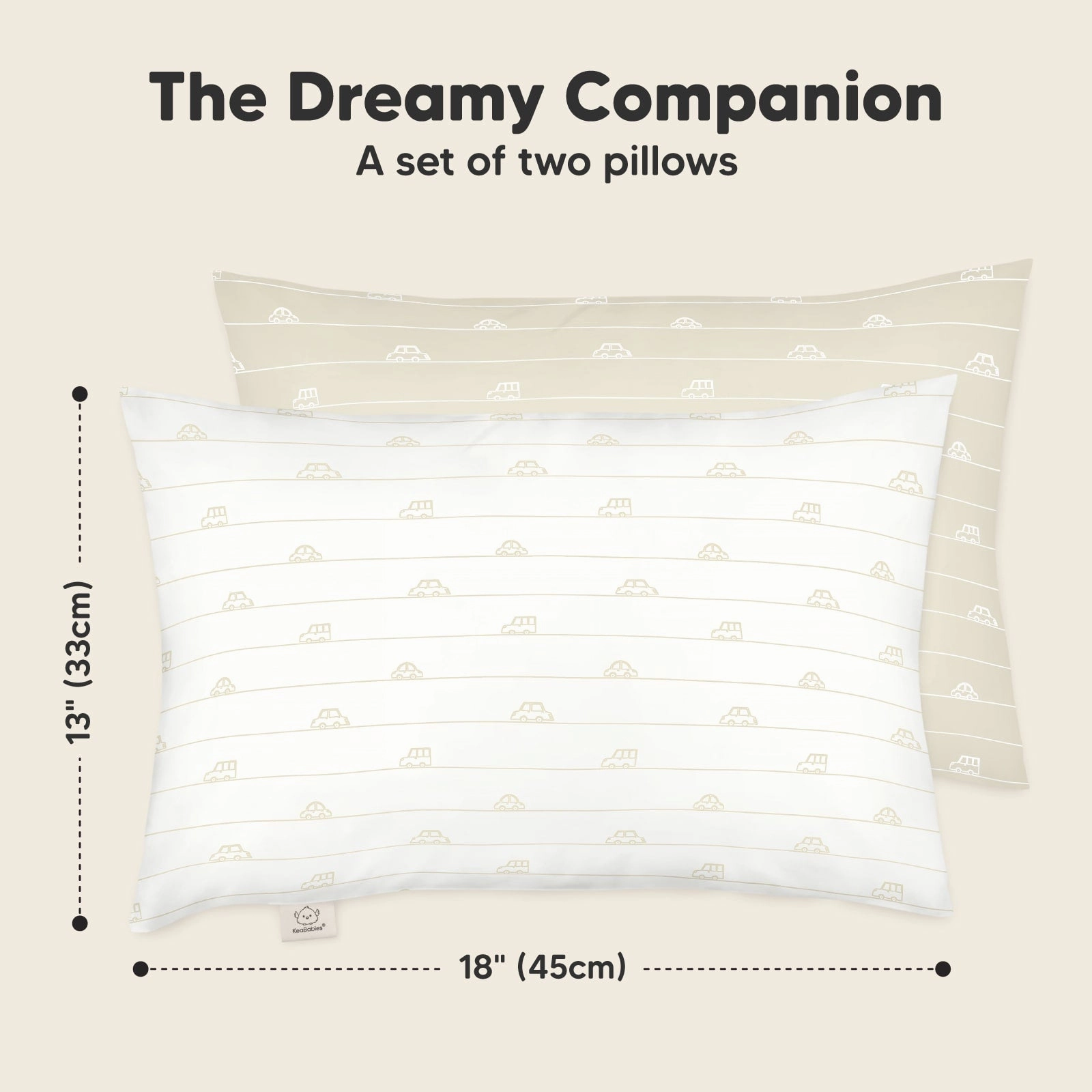 2-Pack Toddler Pillows (City Cars)