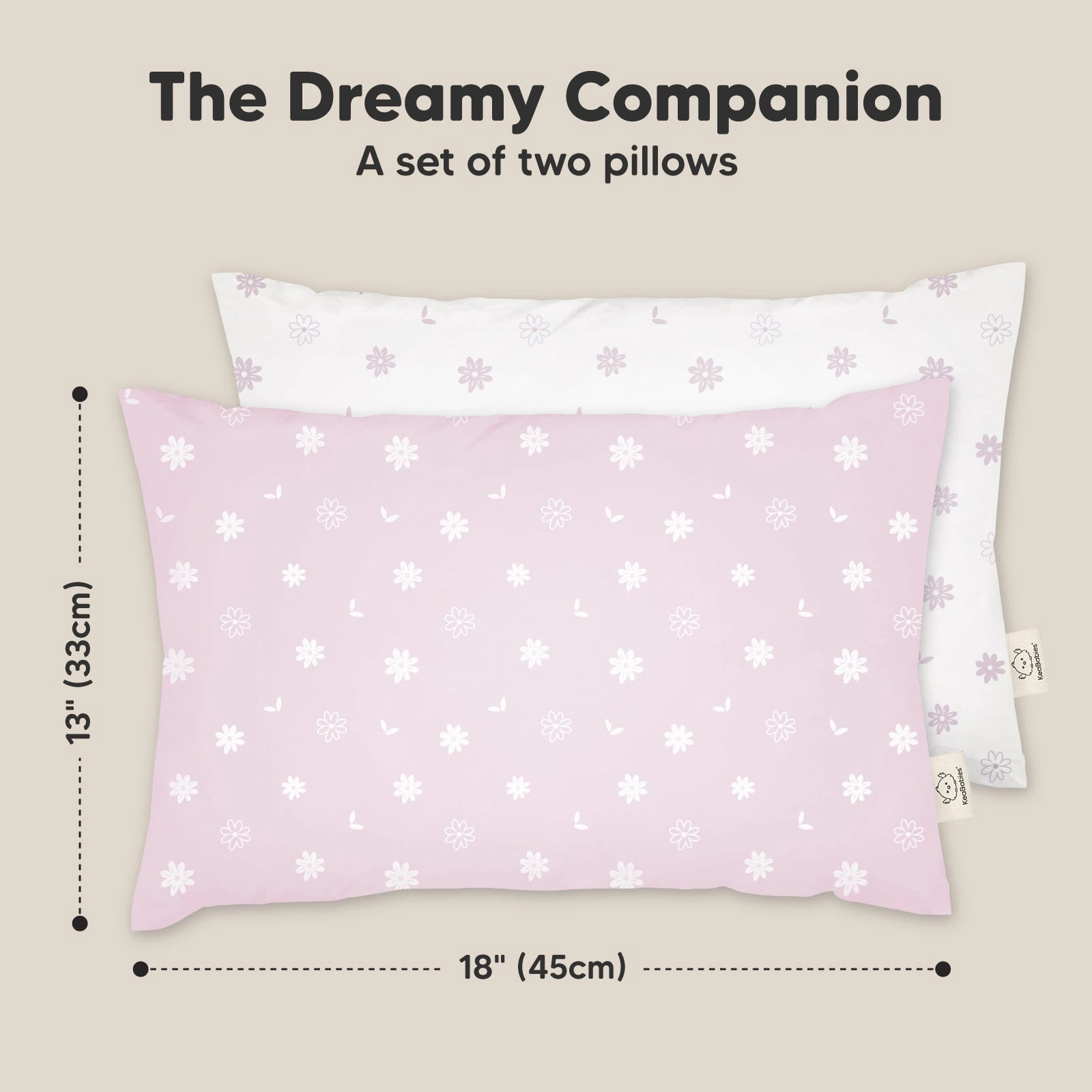 2-Pack Toddler Pillows (Daisy)