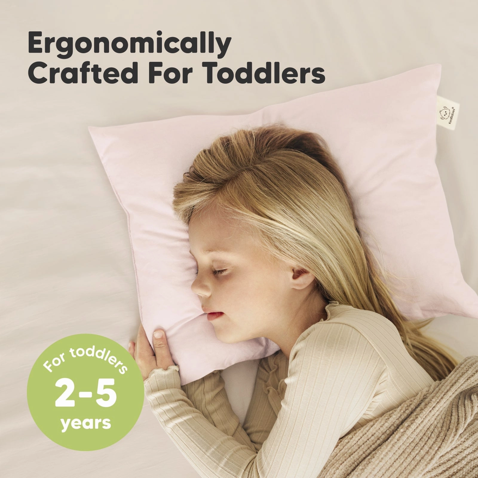 2-Pack Toddler Pillows (Mist Pink)