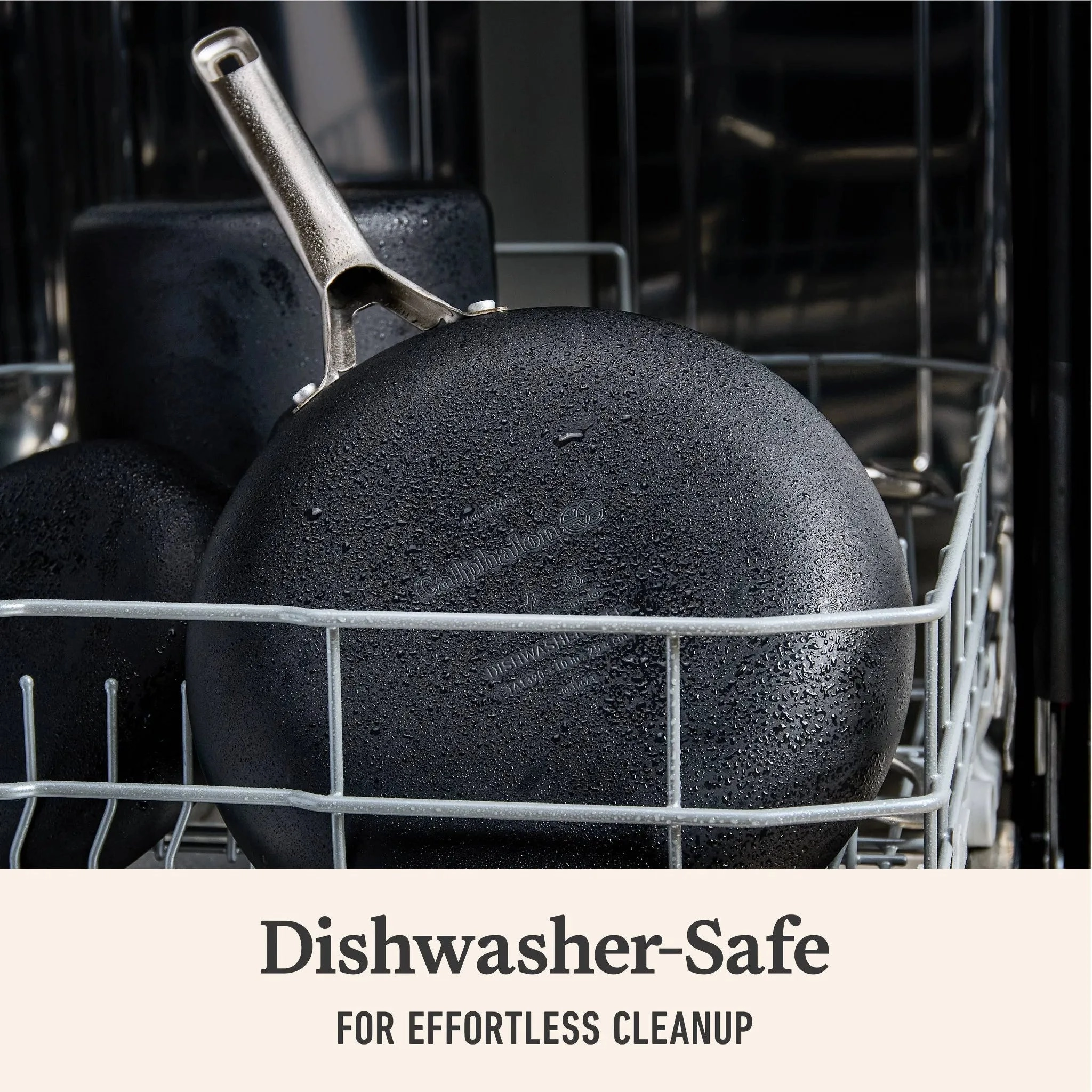 2pc 8" and 10" Hard Anodized Aluminum Nonstick Fry Pan Set Black: Stay-Cool Handle, Oven & Dishwasher Safe, 10-Year Warranty