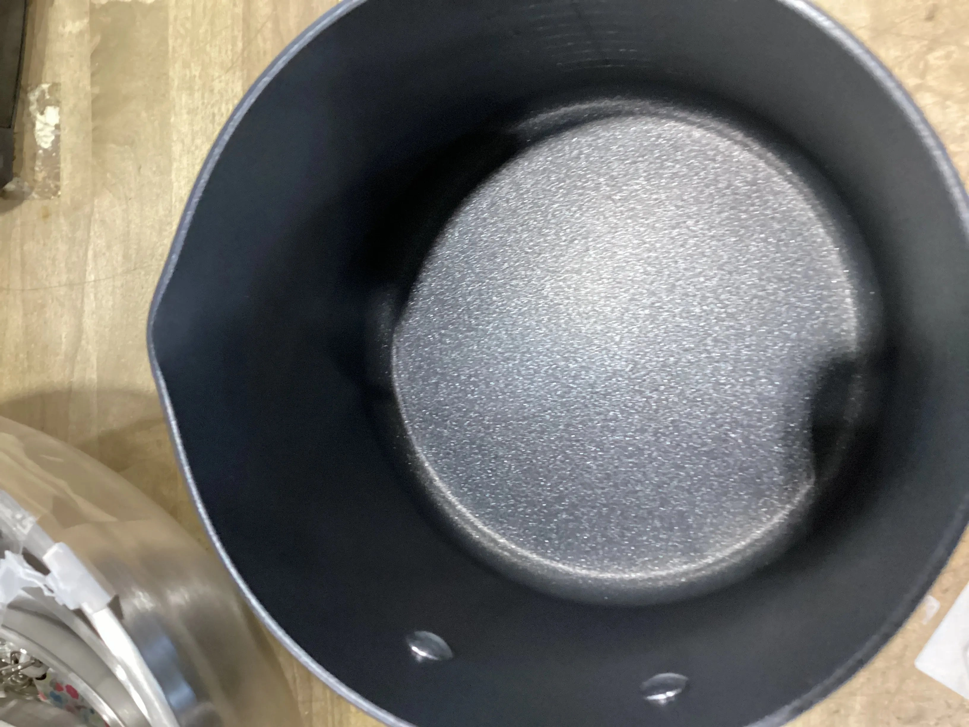3.5qt Hard-Anodized Nonstick Sauce Pan with Lid - Black