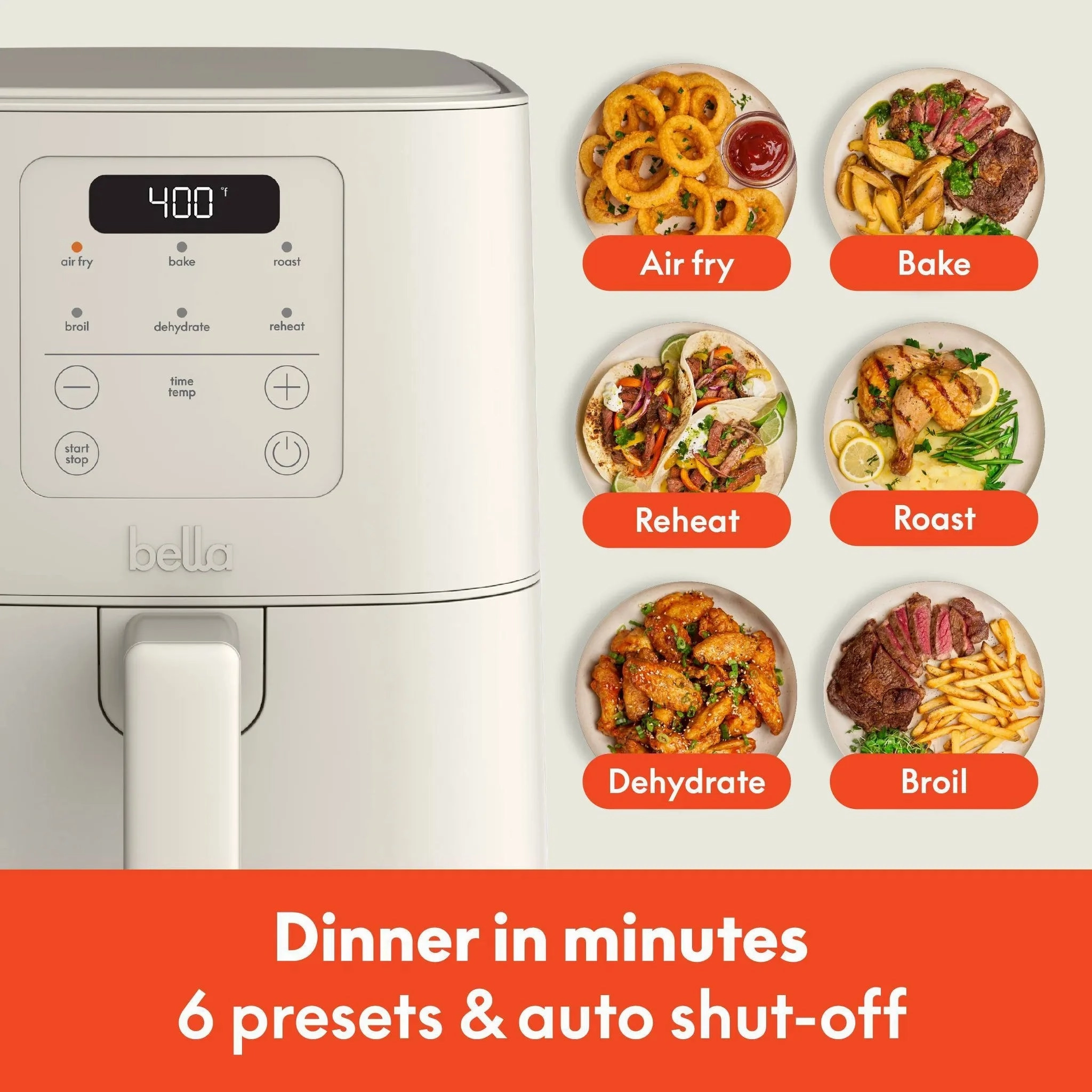 4qt Slim Air Fryer - Oatmilk