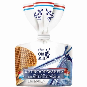 8 Count Caramel Filled Stroopwafels in a Bag