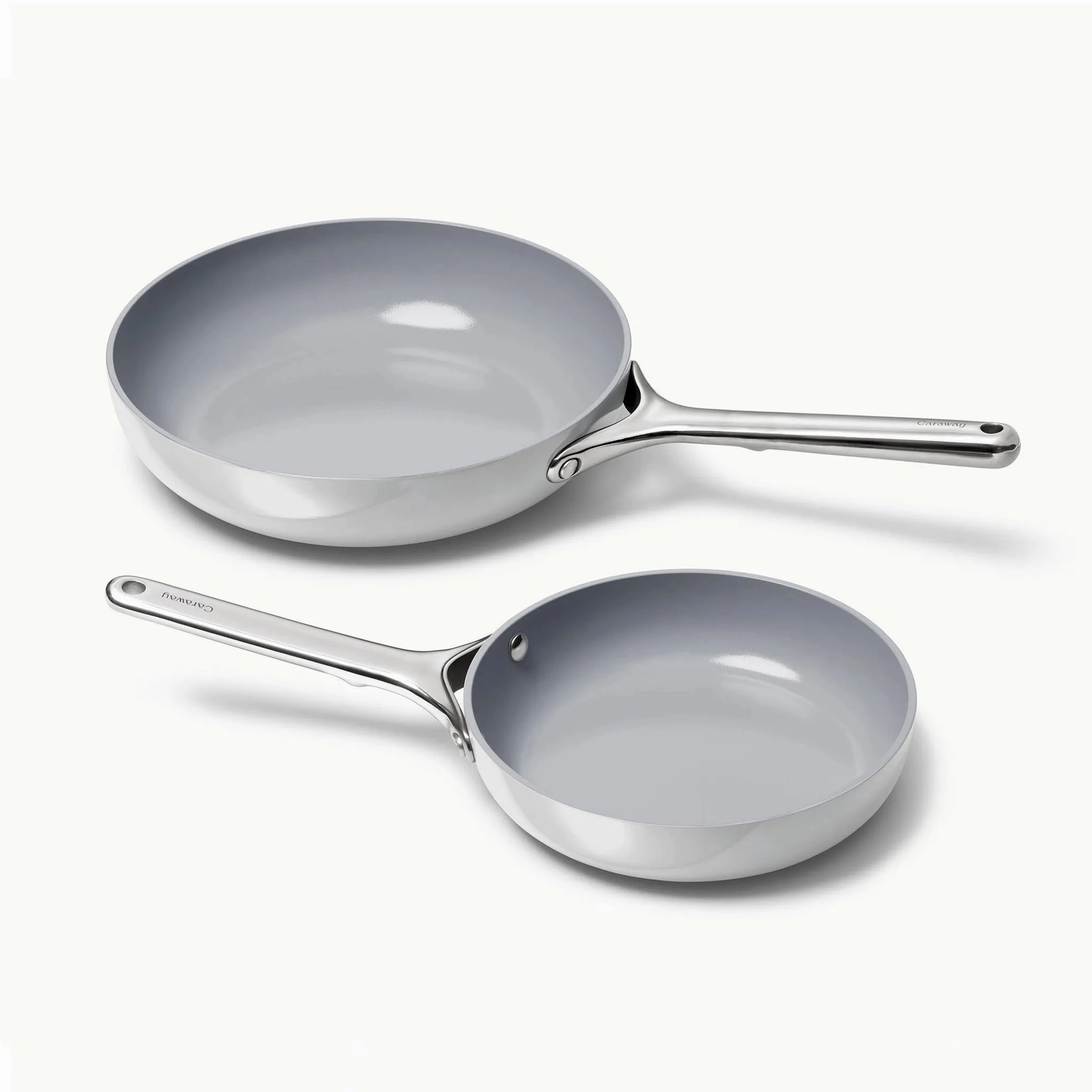 8" Mini Fry Pan Gray: Nonstick Ceramic, Stainless Steel Handle, Oven-Safe, Electric & Gas Compatible (See Description)