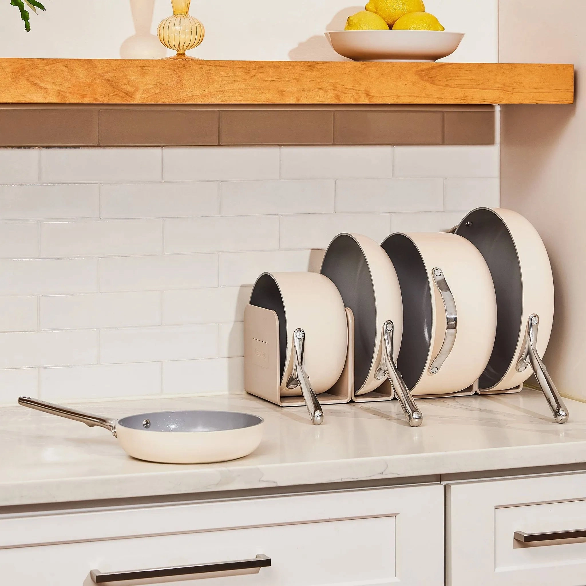 8" Mini Fry Pan Gray: Nonstick Ceramic, Stainless Steel Handle, Oven-Safe, Electric & Gas Compatible (See Description)