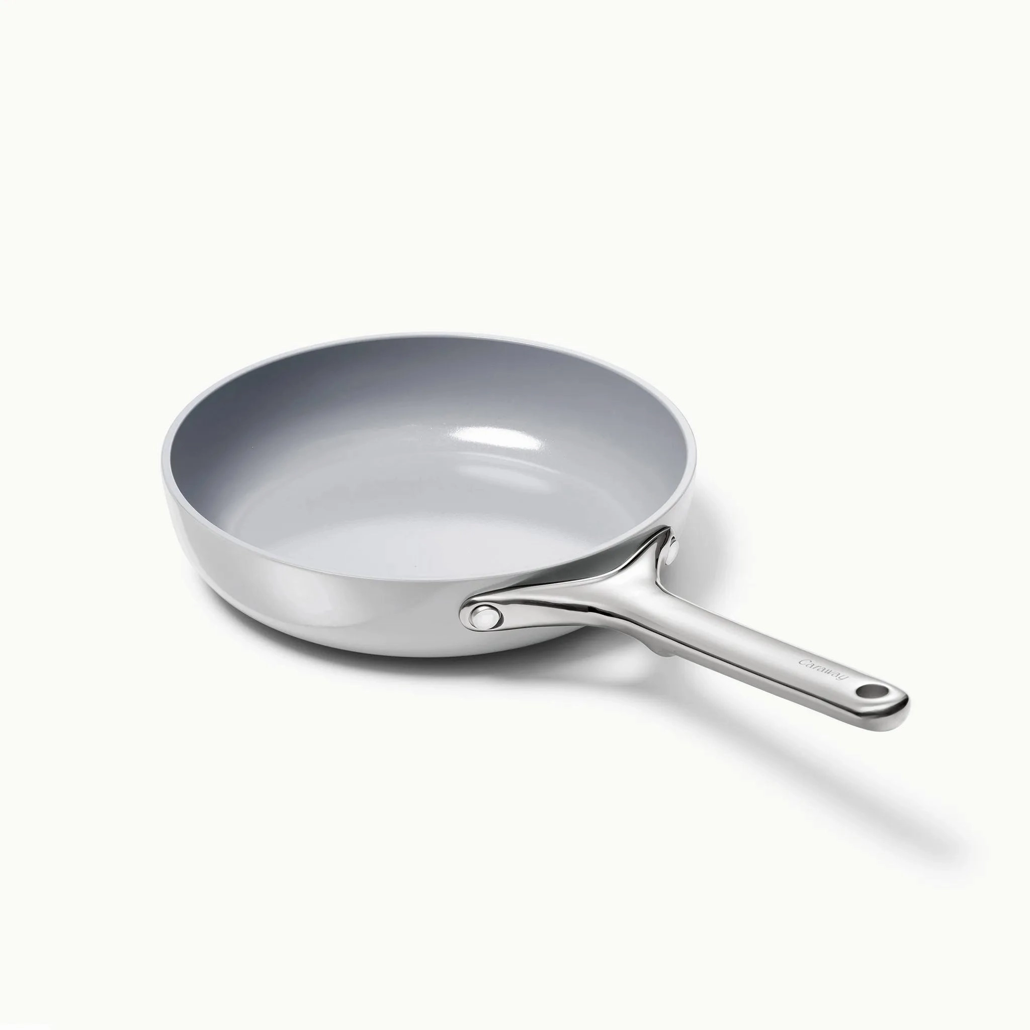 8" Mini Fry Pan Gray: Nonstick Ceramic, Stainless Steel Handle, Oven-Safe, Electric & Gas Compatible (See Description)