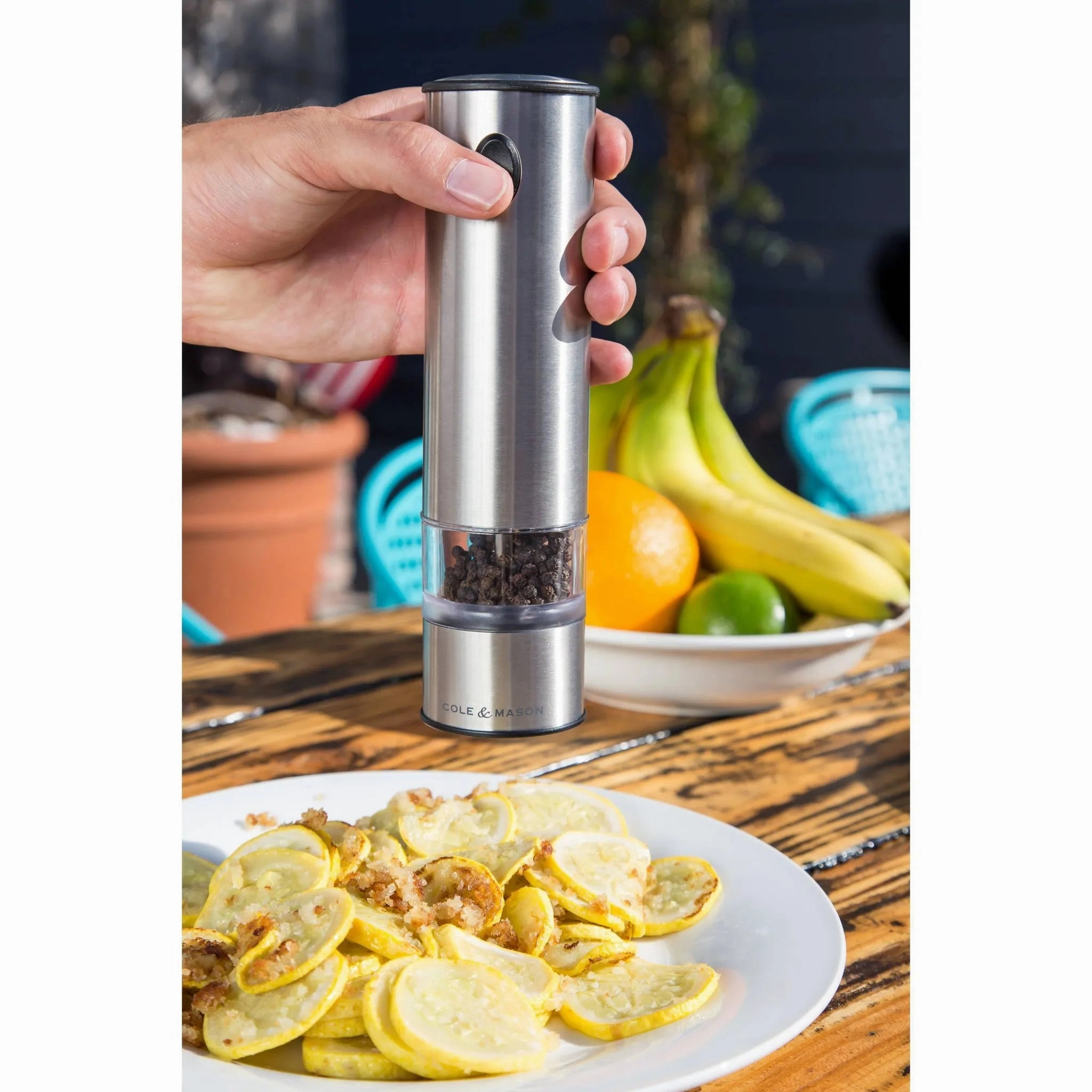 8" Stainless Steel Electronic Salt and Pepper Mill Gift Set