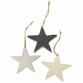 *3/Set Large Wooden Star Ornaments