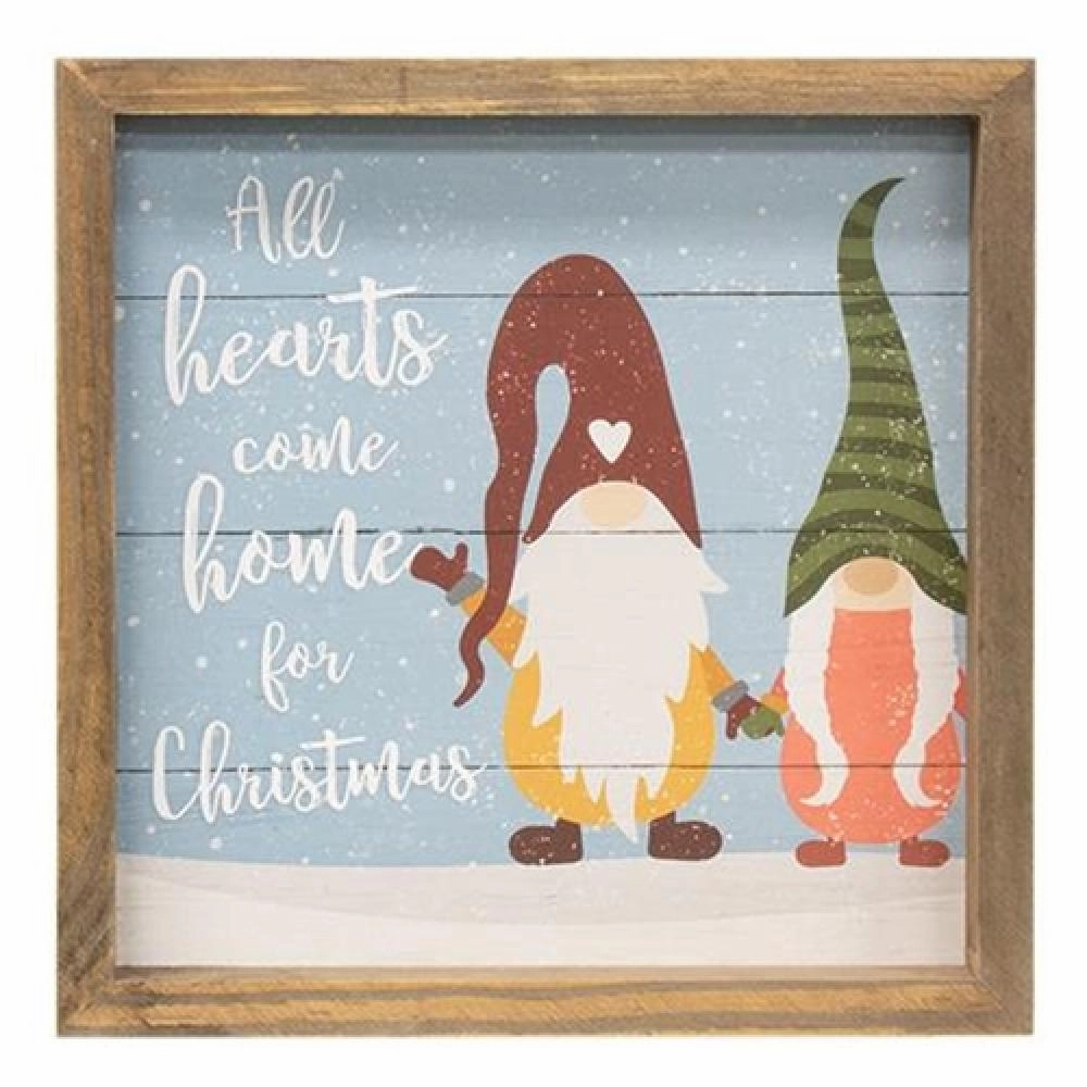 *All Hearts Come Home Gnome Slat Frame