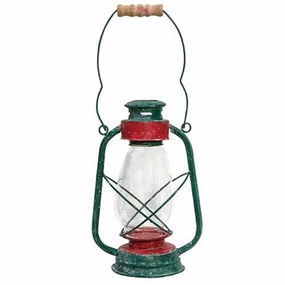 *Antiqued Green & Red Lantern