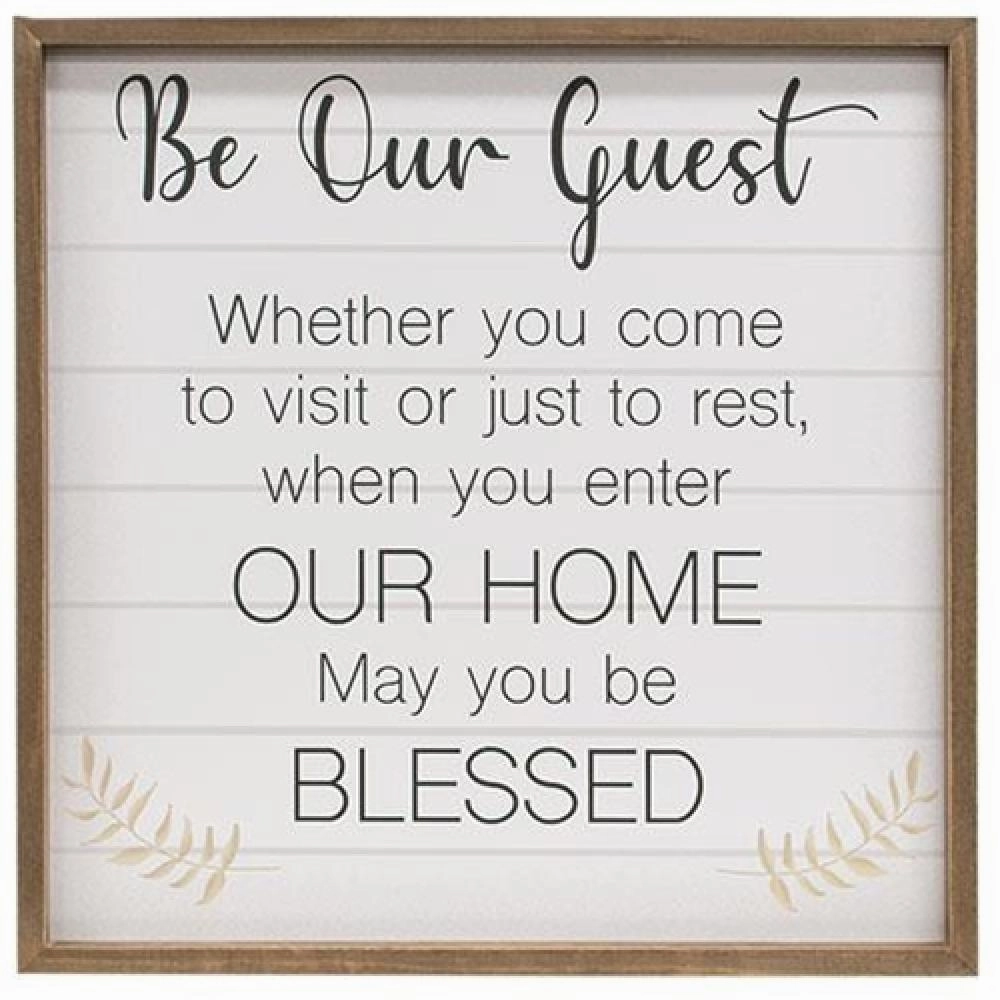 *Be Our Guest Framed Sign