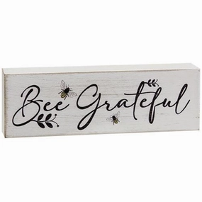 *Bee Grateful Wood Sign