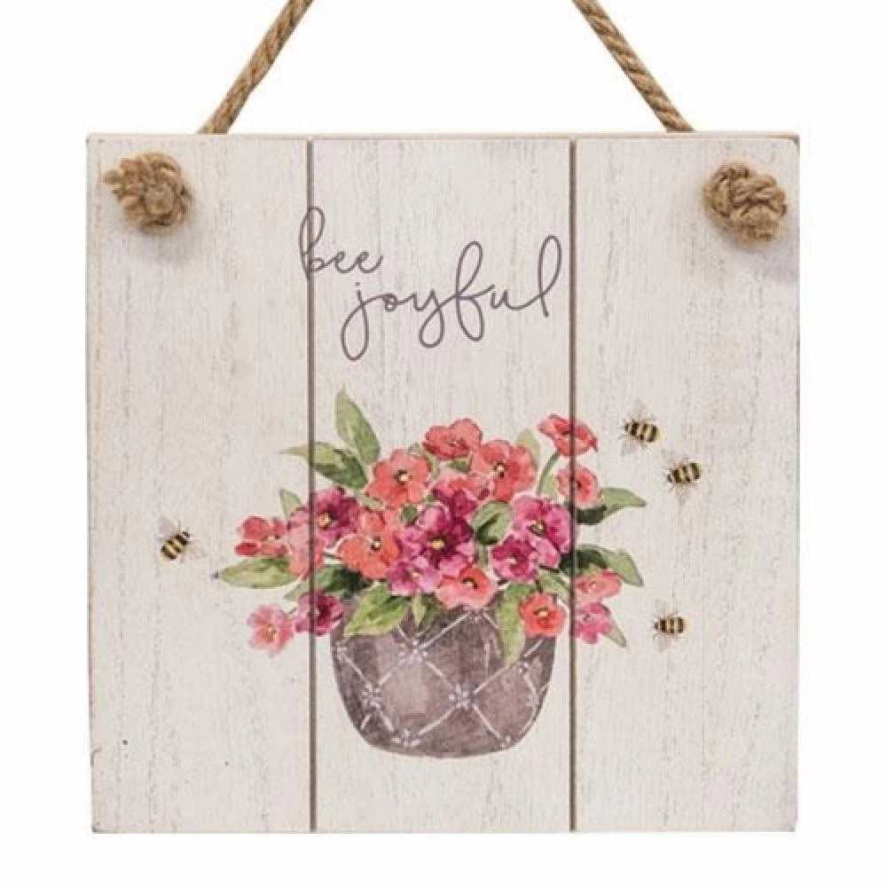 *Bee Joyful Distressed Shiplap Sign