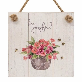 *Bee Joyful Distressed Shiplap Sign