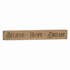 *Believe Hope Dream Engraved Block 12"