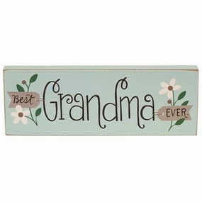 *Best Grandma Ever Floral Block