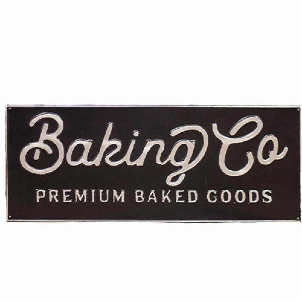 *Black and Galvanized Metal Baking Co Sign