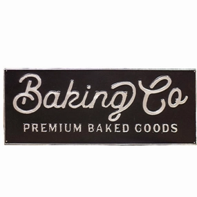 *Black and Galvanized Metal Baking Co Sign