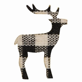 *Black/White Plaid Deer Bowl Filler