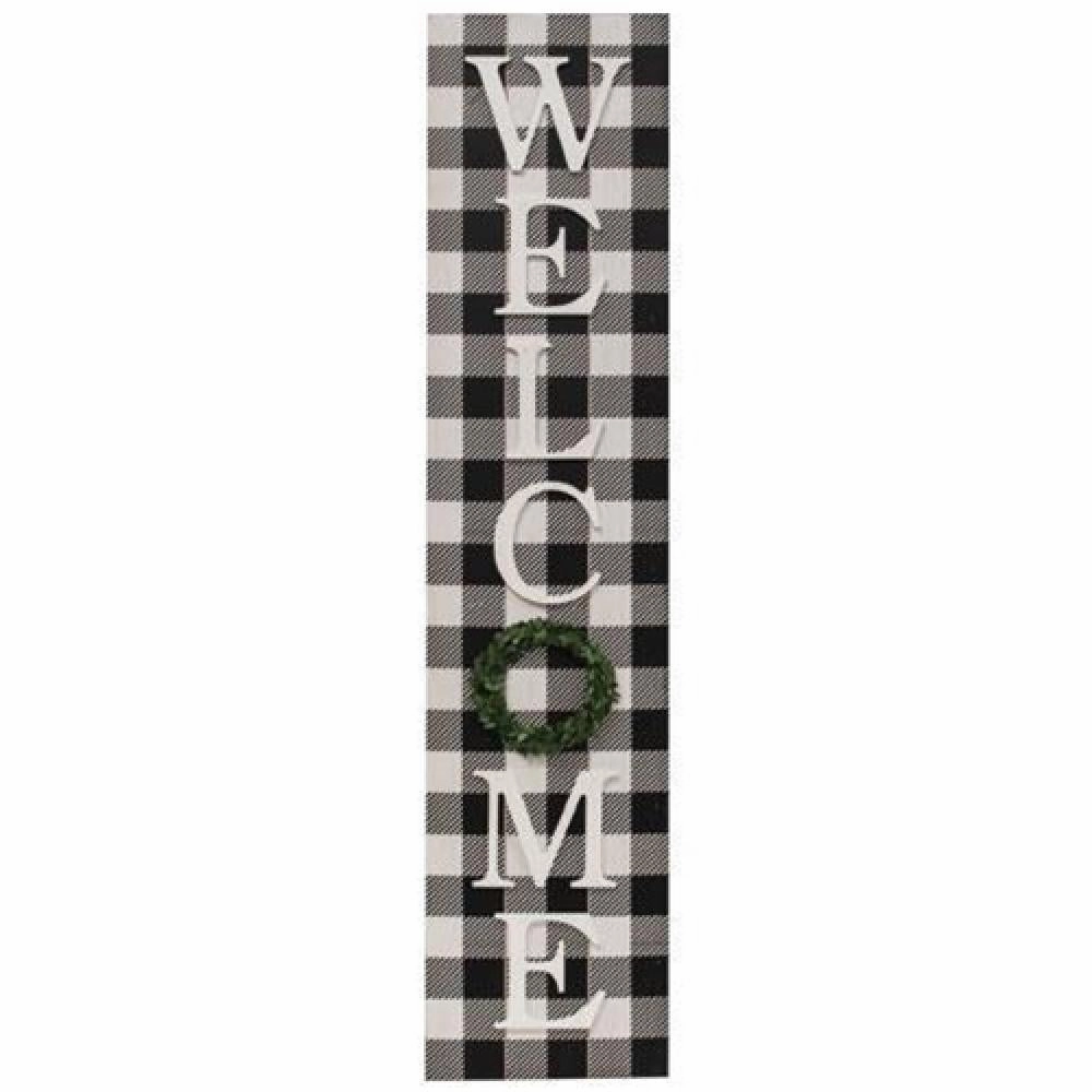 *Buffalo Check Welcome Sign W/Easel