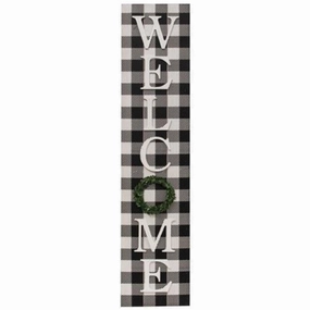 *Buffalo Check Welcome Sign W/Easel