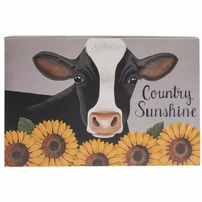 *Cow & Sunflowers Country Sunshine Box Sign