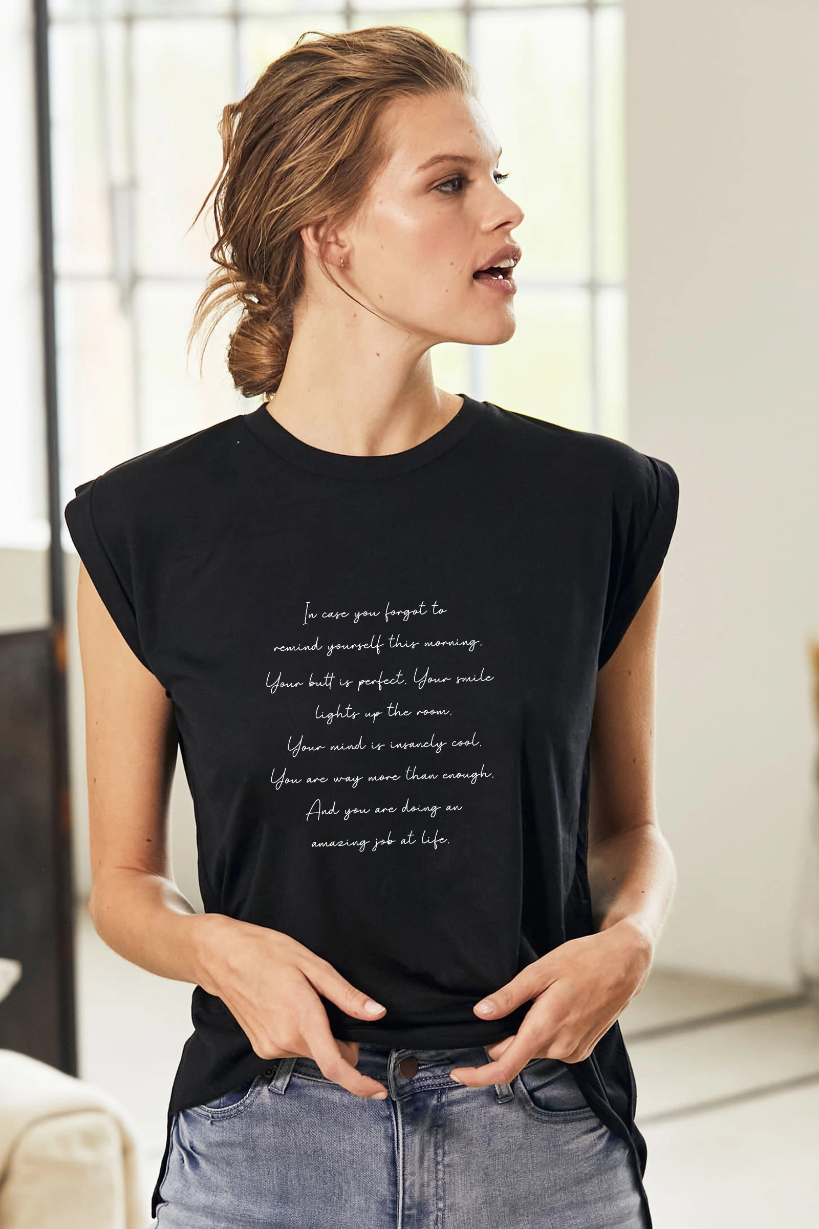 "Morning Mantra" Roll Tee