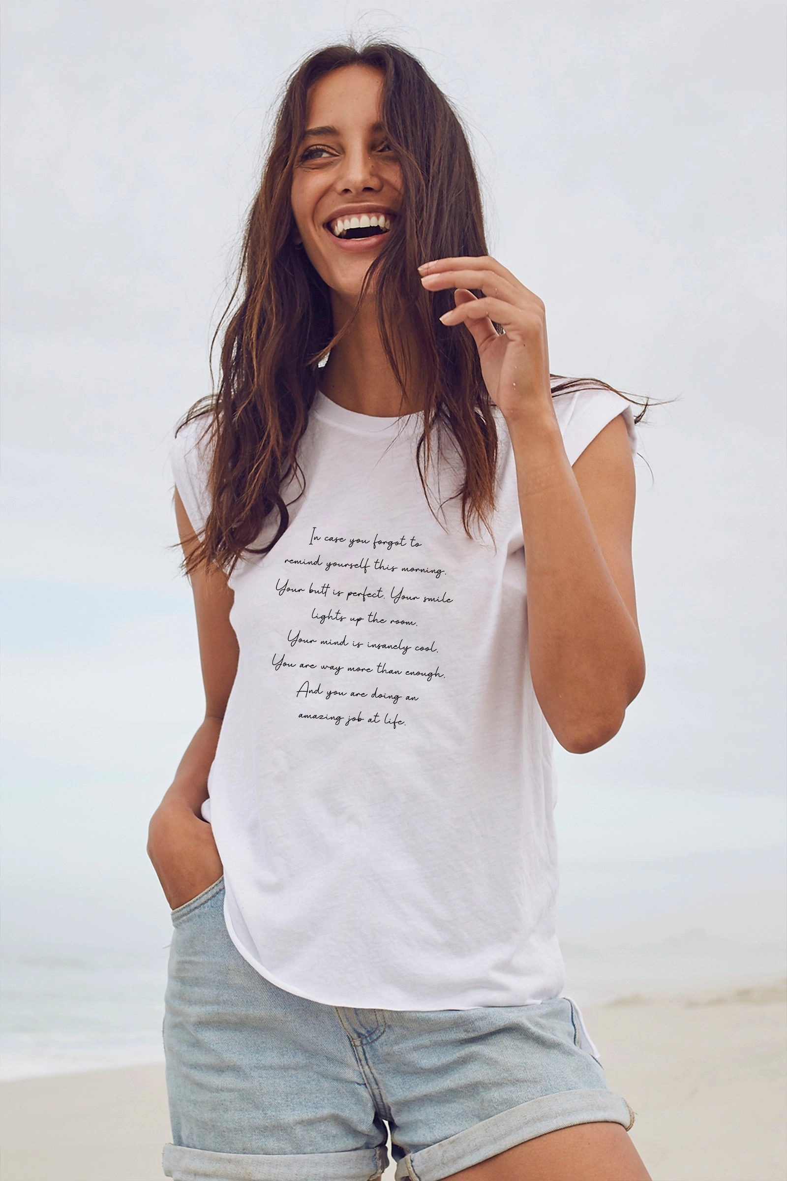 "Morning Mantra" Roll Tee