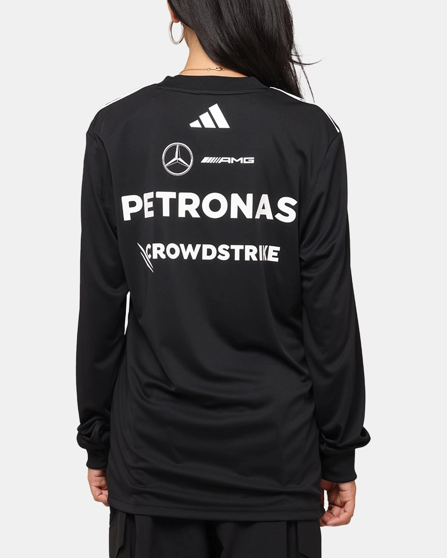 adidas x Mercedes-AMG PETRONAS Formula One F1 2025 Team Long Sleeve Driver T-Shirt Black