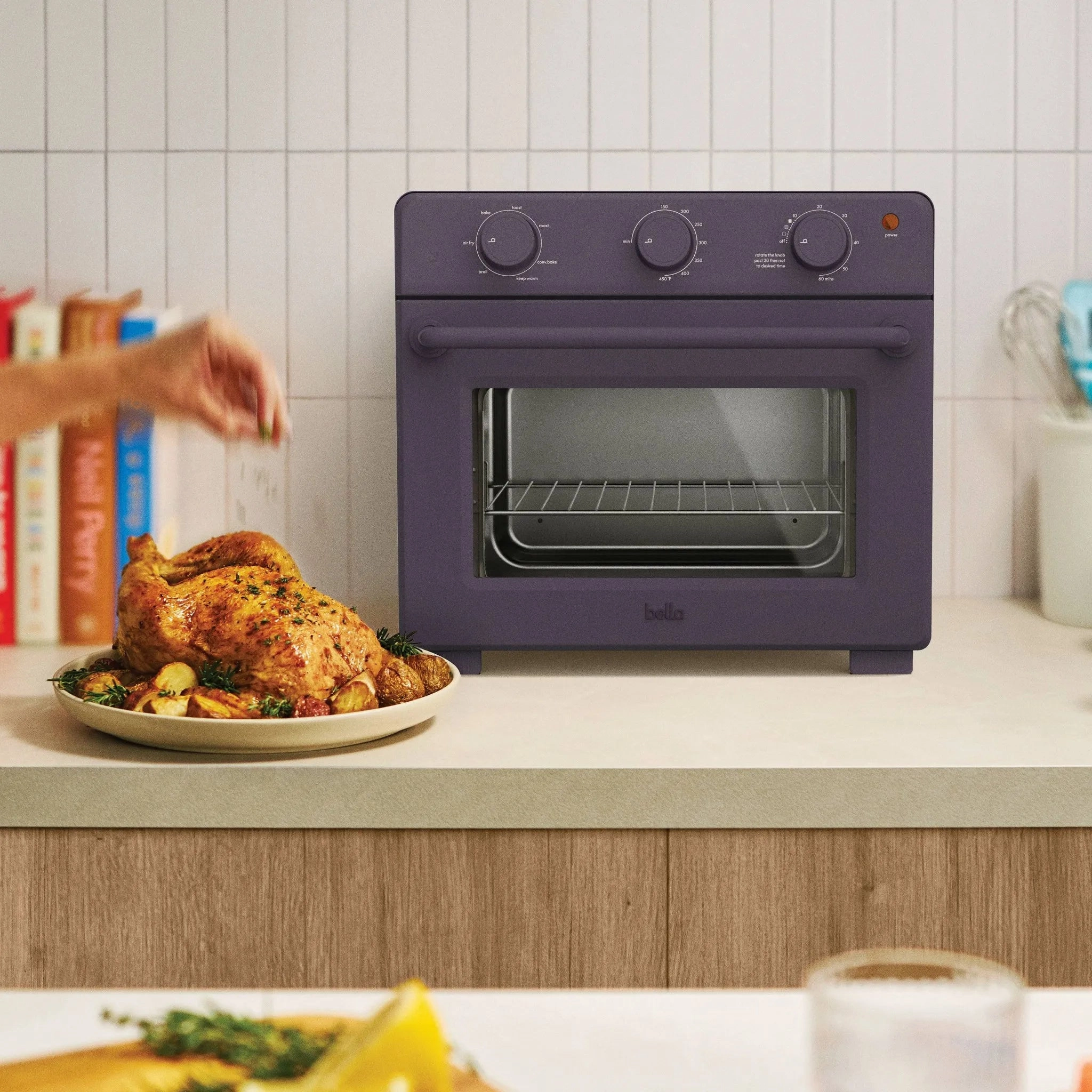 Air Fryer Toaster Oven Plum: 12-Qt Capacity, 1700W