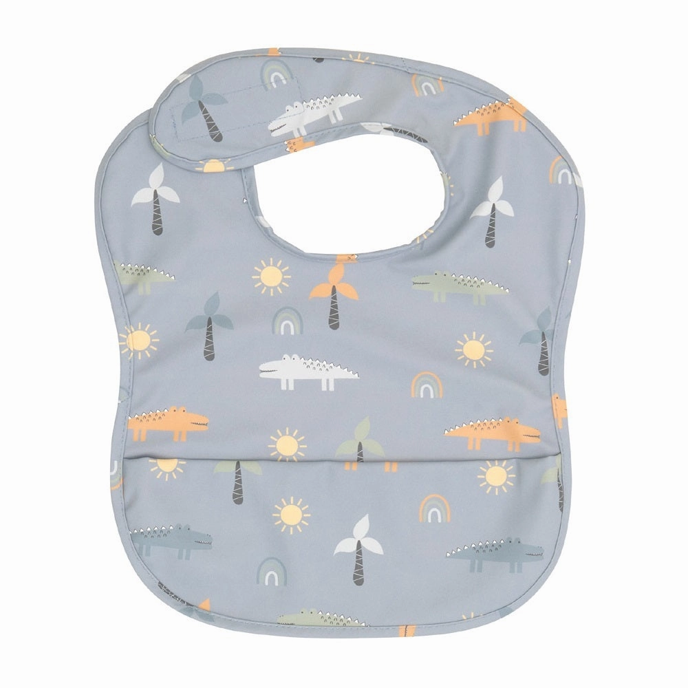 All4Ella Recycled Pouch Bib Crocodile