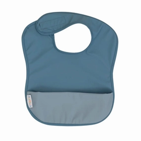 All4Ella Recycled Pouch Bib Two-Tone Blue