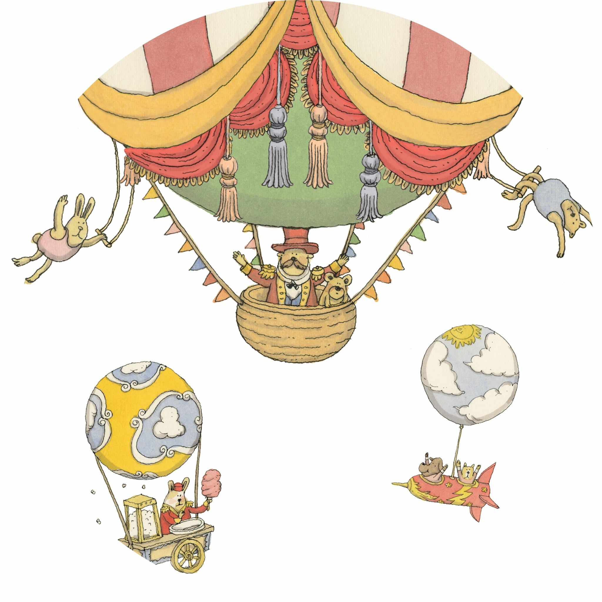 Atelier Choux Velour Cushion Circus 30x40cm (181154  181093)