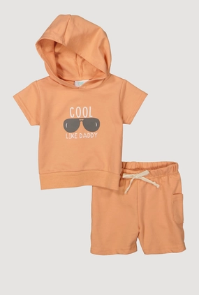 Baby Boys 0-9M Cool Like Daddy Hooded Top and Shorts