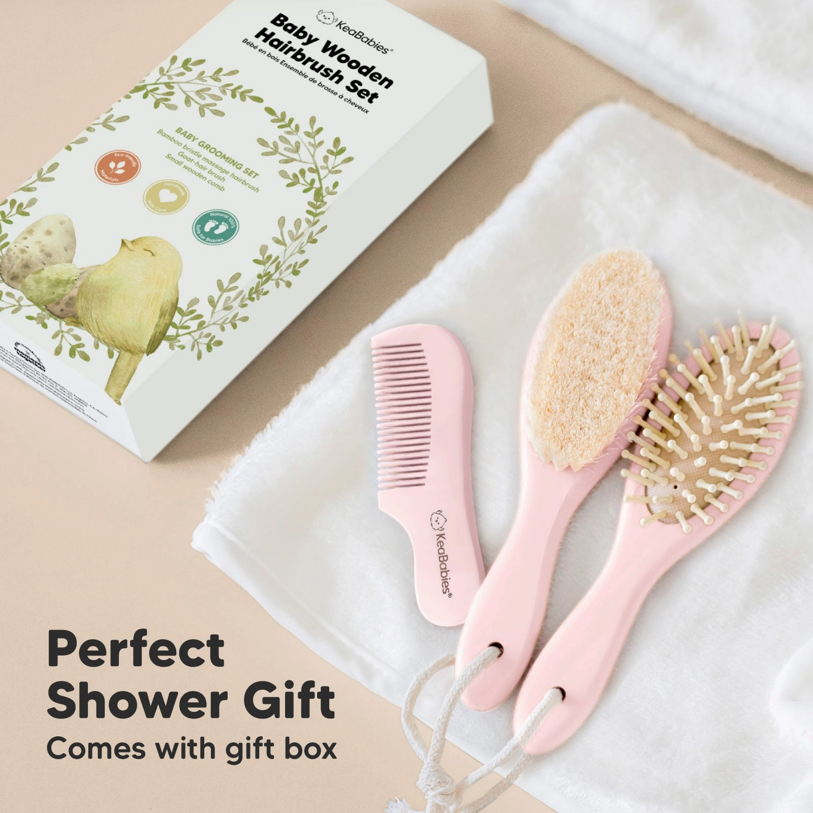 Baby Hair Brush and Comb Set (Blush)