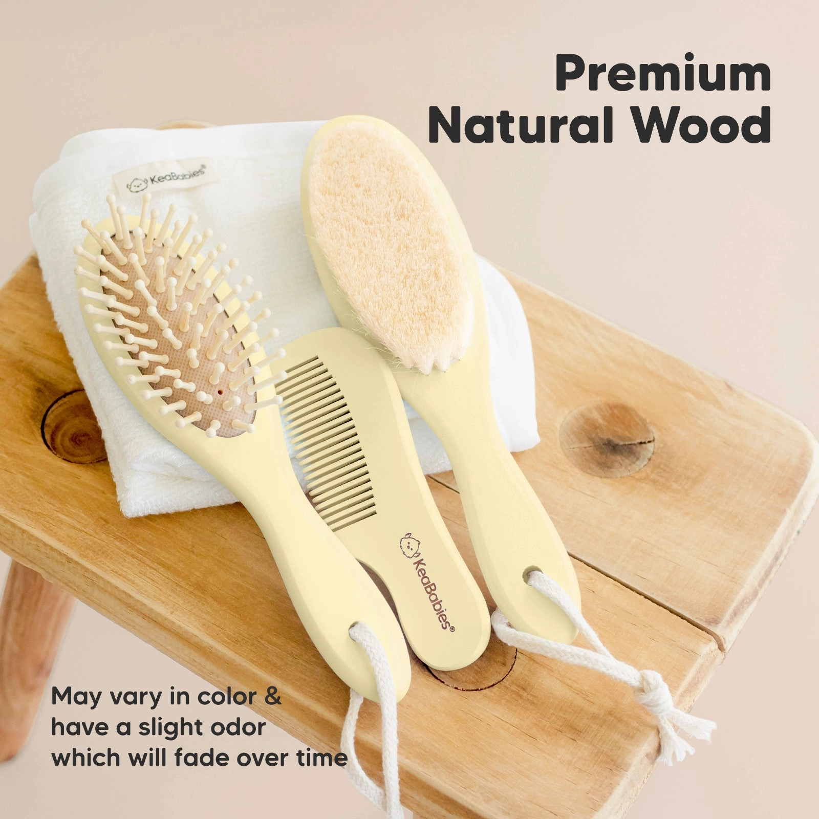 Baby Hair Brush and Comb Set (Lemon)