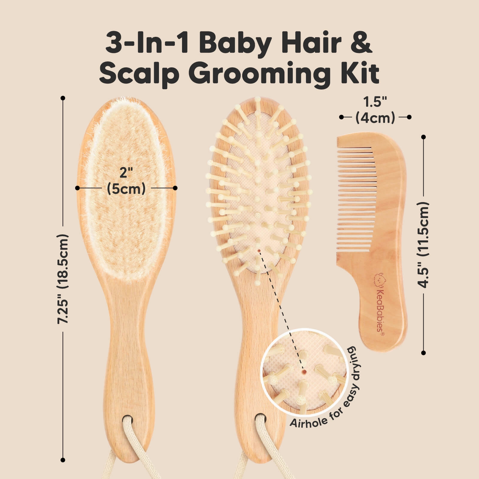 Baby Hair Brush and Comb Set