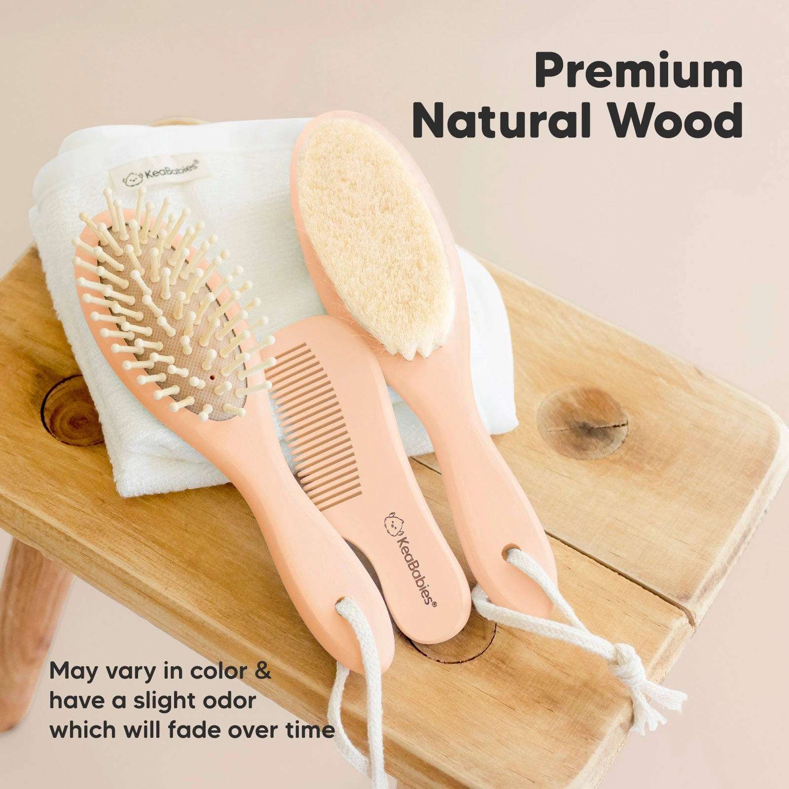 Baby Hair Brush and Comb Set (Peach)
